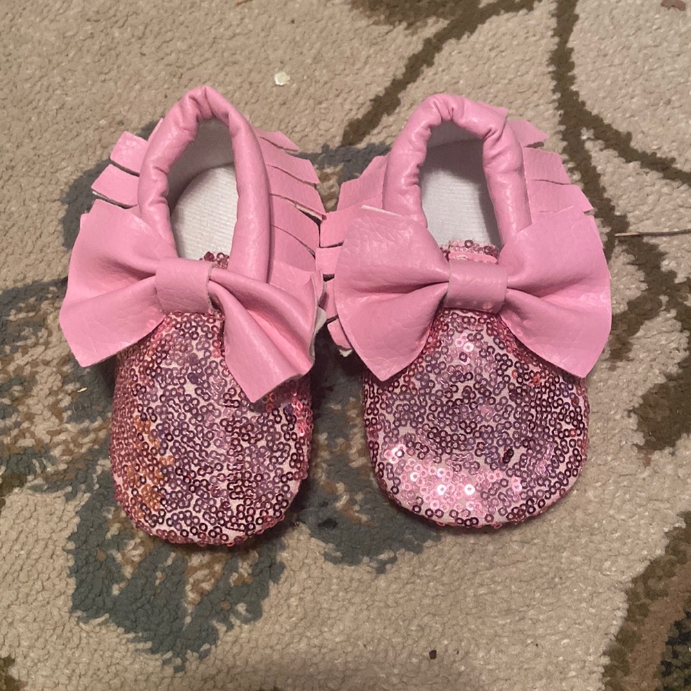 Baby moccasins- pink